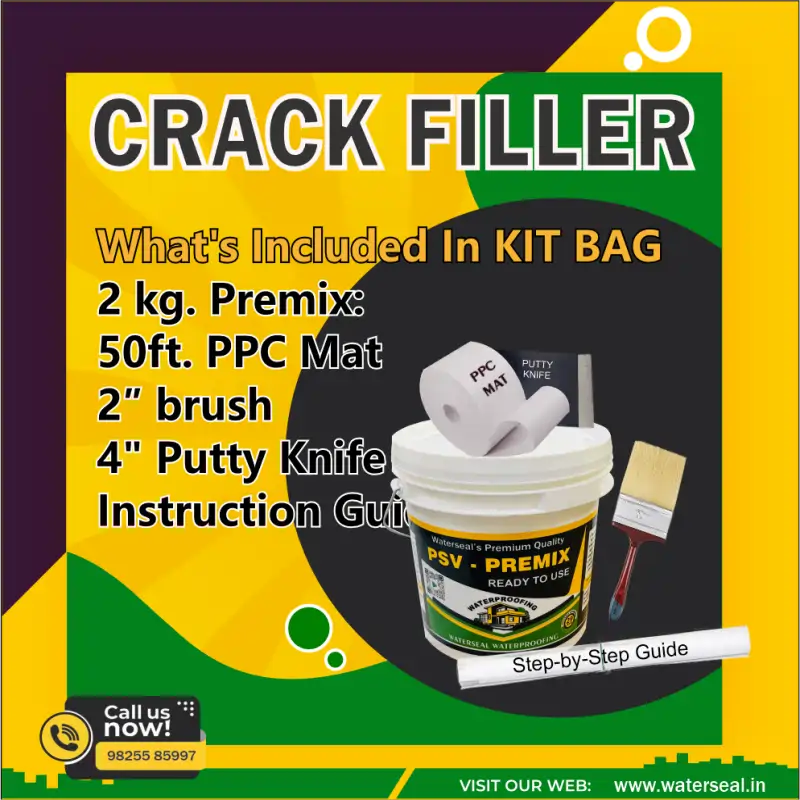 ધાબાની ક્રેક ભરતા શીખો Waterseal Instant Crack Filler Kit સાથે