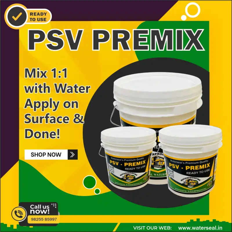 આખા ધાબા પર ત્રણ કોટિંગ કરવા માટે PSV – Premix