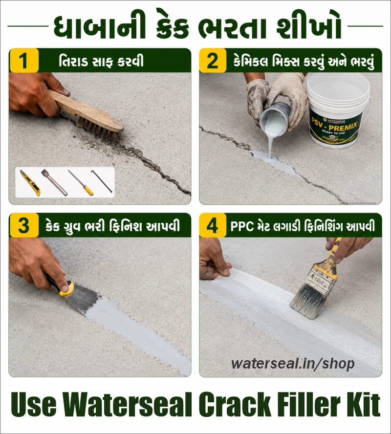 Step-by-Step: ધાબાની ક્રેક ભરતા શીખો