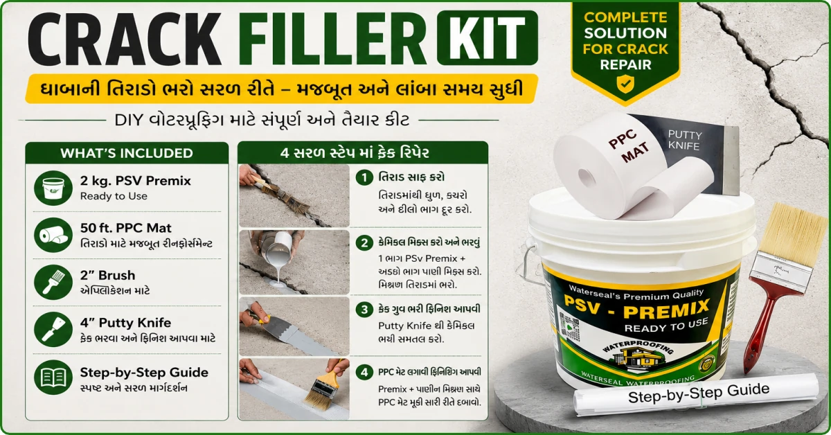 Step-by-Step: ધાબાની ક્રેક ભરતા શીખો